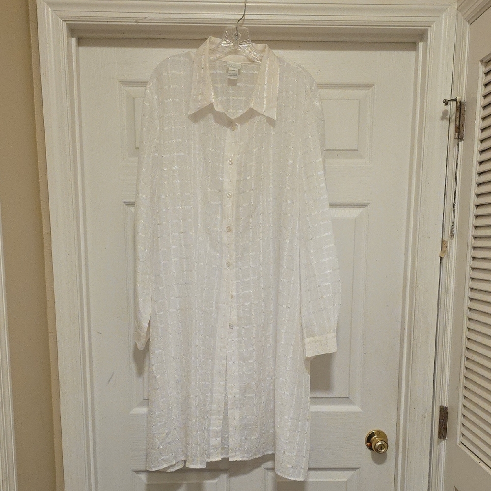 👍Studio C White Long Sleeve Blouse